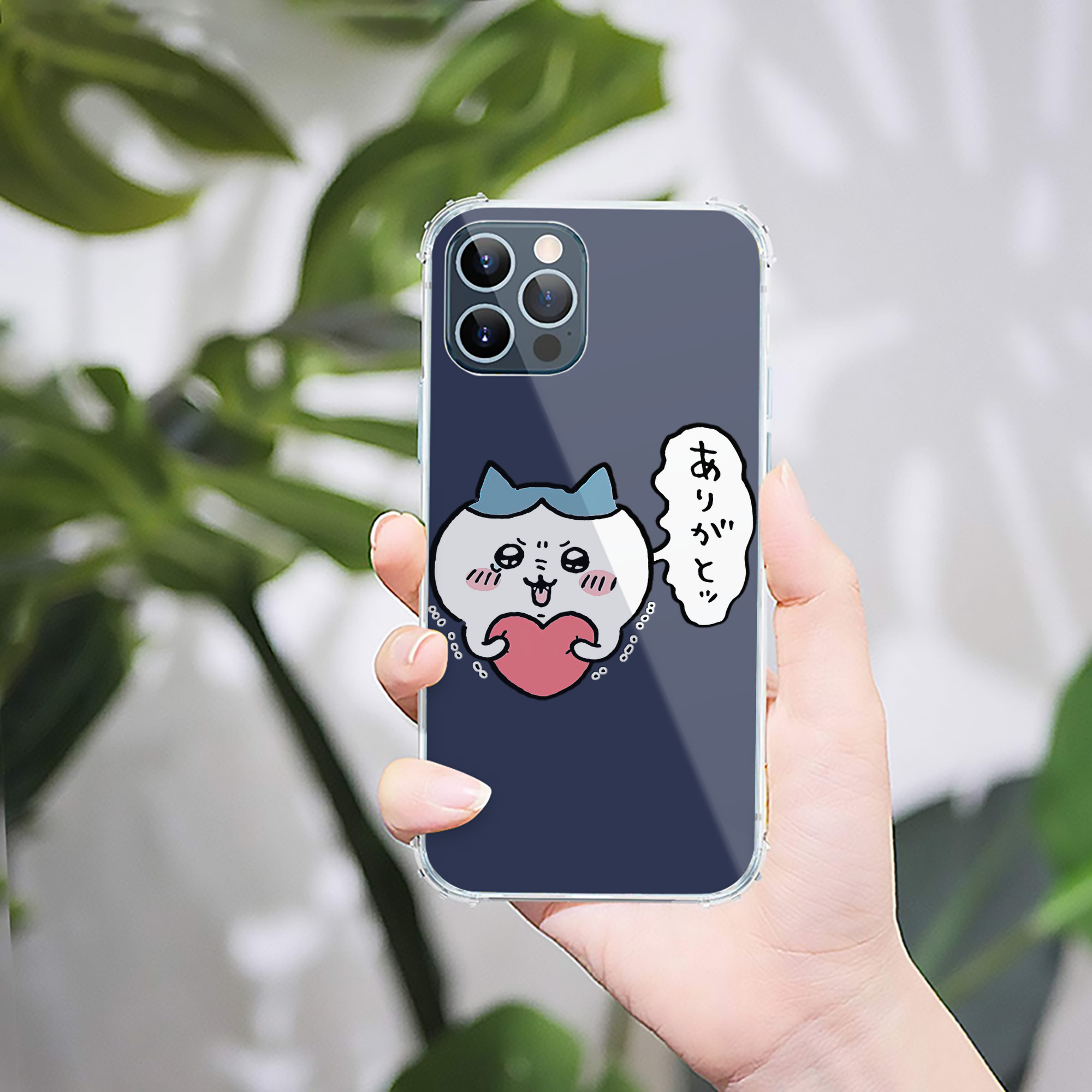 （画像用） ちいかわ ハチワレ Chii-kawa hachiware 【iPhone 12シリーズ対応】透明スマホケース（クリアソフトケース）
